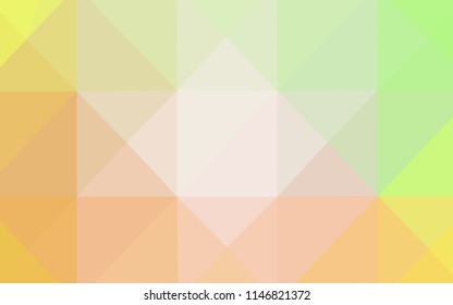 Light Green, Yellow vector abstract mosaic pattern. Modern geometrical abstract illustration with gradient. The best triangular design for your business.