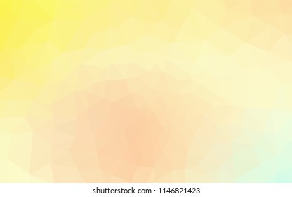Light Green, Yellow vector abstract polygonal pattern. Triangular geometric sample with gradient.  A new texture for your web site.