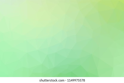 Light Green, Yellow vector abstract polygonal texture. Geometric illustration in Origami style with gradient.  Brand new design for your business.