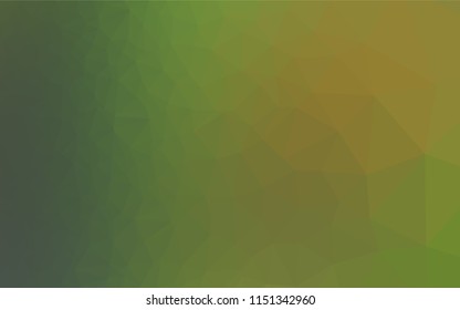 Light Green, Yellow vector abstract polygonal cover. Creative geometric illustration in Origami style with gradient. The polygonal design can be used for your web site.