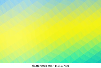 Light Green, Yellow vector abstract polygonal cover. Brand new colored illustration in blurry style with gradient. A completely new design for your business.