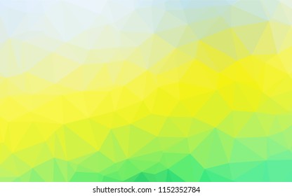 Light Green, Yellow vector abstract mosaic pattern. Glitter abstract illustration with an elegant design. A new texture for your design.