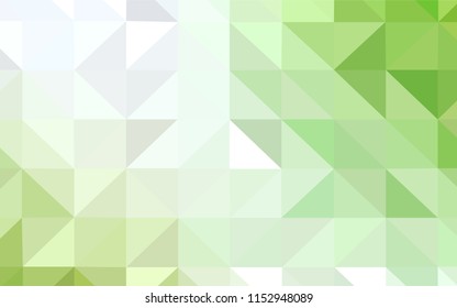 Light Green, Yellow vector abstract mosaic backdrop. Colorful illustration in abstract style with triangles. Template for cell phone's backgrounds.