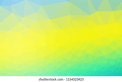Light Green, Yellow vector abstract polygonal layout. Shining colored illustration in a Brand new style. A new texture for your design.