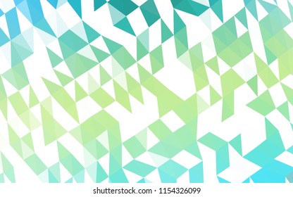 Light Green, Yellow vector abstract mosaic backdrop. Shining colored illustration in a Brand new style. Triangular pattern for your business design.