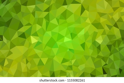 Light Green, Yellow vector abstract polygonal background. Colorful illustration in abstract style with triangles. Textured pattern for your backgrounds.