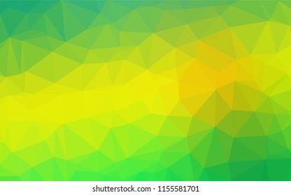 Light Green, Yellow vector abstract polygonal texture. Glitter abstract illustration with an elegant design. The textured pattern can be used for background.