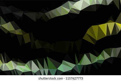 Light Green, Yellow vector abstract mosaic backdrop. A sample with polygonal shapes. Brand new design for your business.