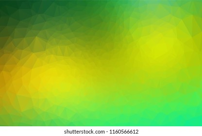 Light Green, Yellow vector abstract polygonal cover. A sample with polygonal shapes. The polygonal design can be used for your web site.