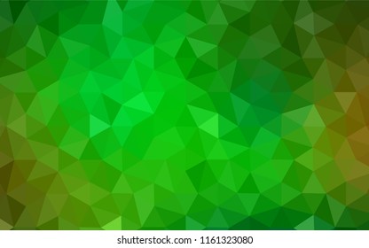 Light Green, Yellow vector abstract polygonal pattern. Colorful illustration in abstract style with triangles. A completely new design for your leaflet.