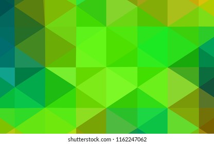Light Green, Yellow vector abstract polygonal background. Colorful illustration in polygonal style with gradient. The template for cell phone's backgrounds.