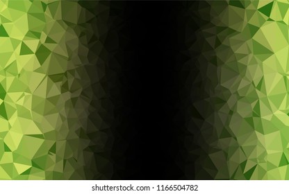 Light Green, Yellow vector abstract polygonal layout. Triangular geometric sample with gradient.  A completely new template for your business design.