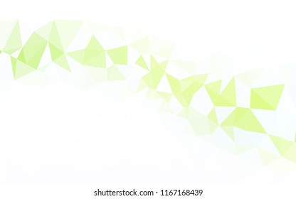 Light Green, Yellow vector abstract polygonal background. Colorful illustration in polygonal style with gradient. Polygonal design for your web site.