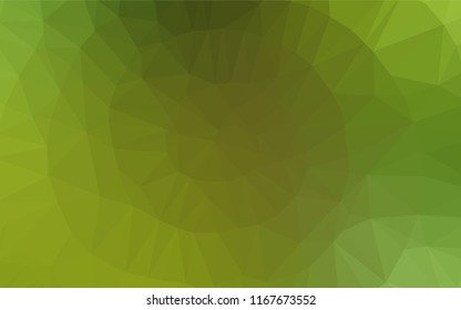 Light Green, Yellow vector abstract polygonal texture. Glitter abstract illustration with an elegant design. A completely new design for your business.
