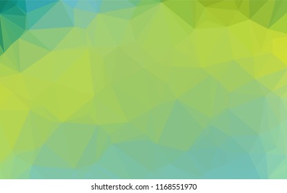 Light Green, Yellow vector abstract polygonal layout. Shining illustration, which consist of triangles. The polygonal design can be used for your web site.