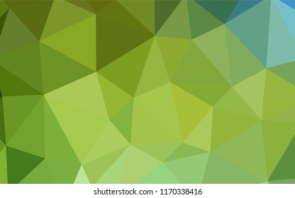 Light Green, Yellow vector abstract mosaic background. A sample with polygonal shapes. Pattern for a brand book's backdrop.