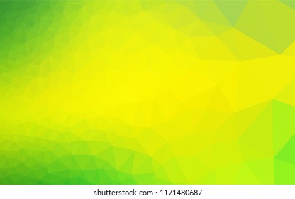 Light Green, Yellow vector abstract mosaic backdrop. Creative illustration in halftone style with gradient. The elegant pattern can be used as part of a brand book.