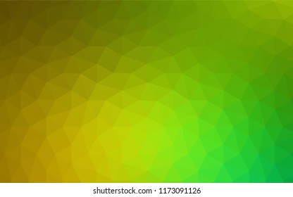 Light Green, Yellow vector abstract polygonal pattern. Creative geometric illustration in Origami style with gradient. Pattern for a brand book's backdrop.