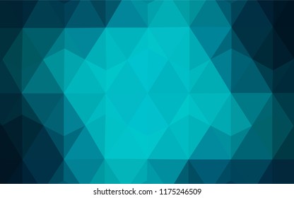 Light Green, Yellow vector abstract polygonal pattern. Shining polygonal illustration, which consist of triangles. Best triangular design for your business.