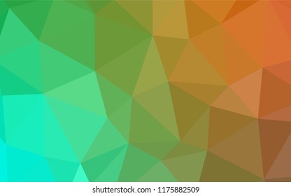Light Green, Yellow vector abstract polygonal background. Geometric illustration in Origami style with gradient.  A completely new design for your leaflet.