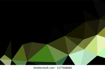Light Green, Yellow vector abstract polygonal texture. Triangular geometric sample with gradient.  The completely new template can be used for your brand book.