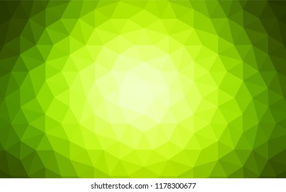 Light Green, Yellow vector abstract mosaic pattern. Colorful abstract illustration with triangles. A completely new design for your leaflet.