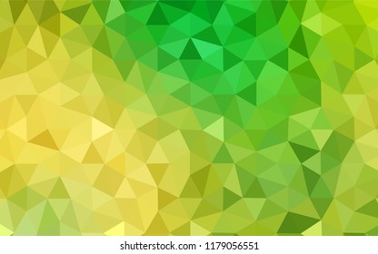 Light Green, Yellow vector abstract polygonal pattern. Elegant bright polygonal illustration with gradient. A new texture for your web site.
