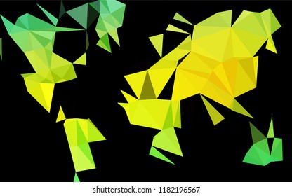 Light Green, Yellow vector abstract mosaic background. Modern geometrical abstract illustration with gradient. A new texture for your design.