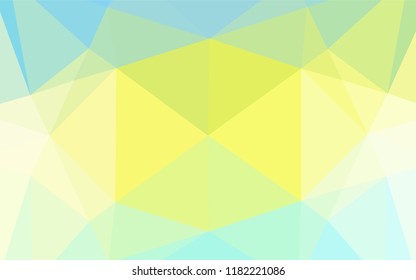 Light Green, Yellow vector abstract polygonal layout. Geometric illustration in Origami style with gradient.  Brand new design for your business.