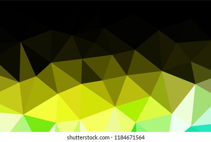 Light Green, Yellow vector abstract polygonal cover. A vague abstract illustration with gradient. The textured pattern can be used for background.