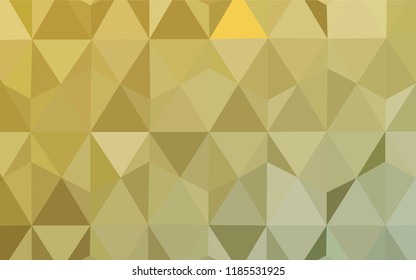 Light Green, Yellow vector abstract polygonal background. Glitter abstract illustration with an elegant triangles. Polygonal design for your web site.