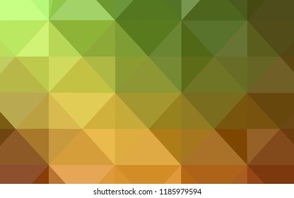 Light Green, Yellow vector abstract polygonal template. Elegant bright polygonal illustration with gradient. Polygonal design for your web site.