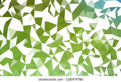 Light Green, Yellow vector abstract polygonal background. A completely new color illustration in a polygonal style. Best triangular design for your business.