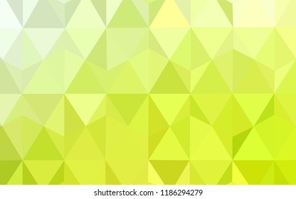 Light Green, Yellow vector abstract polygonal pattern. Elegant bright polygonal illustration with gradient. Textured pattern for your backgrounds.