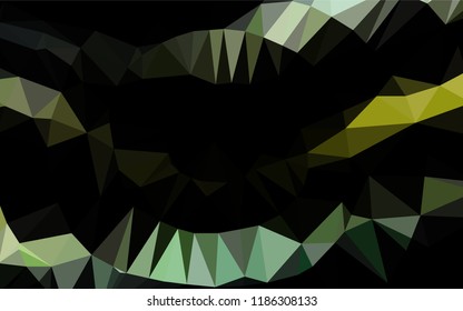 Light Green, Yellow vector abstract mosaic backdrop. Creative illustration in halftone style with gradient. A completely new design for your business.