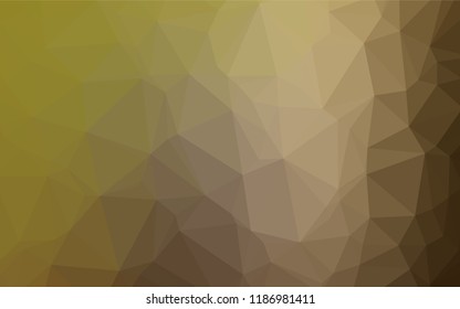 Light Green, Yellow vector abstract polygonal layout. Shining illustration, which consist of triangles. Brand new style for your business design.