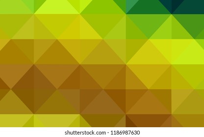 Light Green, Yellow vector abstract polygonal pattern. Colorful illustration in abstract style with triangles. Brand new style for your business design.