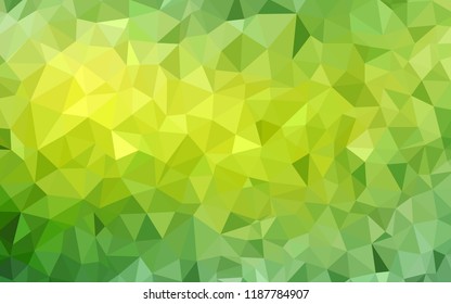 Light Green, Yellow vector abstract mosaic backdrop. Modern abstract illustration with triangles. Textured pattern for your backgrounds.