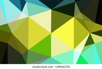 Light Green, Yellow vector abstract mosaic pattern. Creative geometric illustration in Origami style with gradient. A completely new template for your business design.