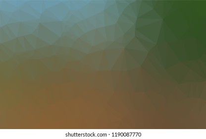 Light Green, Yellow vector abstract polygonal cover. Brand new colored illustration in blurry style with gradient. Brand new design for your business.