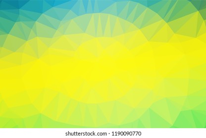 Light Green, Yellow vector abstract polygonal cover. Colorful illustration in abstract style with gradient. Brand new style for your business design.