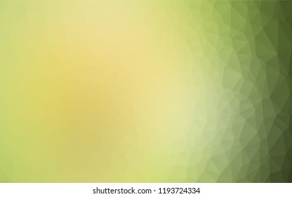 Light Green, Yellow vector abstract mosaic backdrop. Modern geometrical abstract illustration with gradient. The best triangular design for your business.