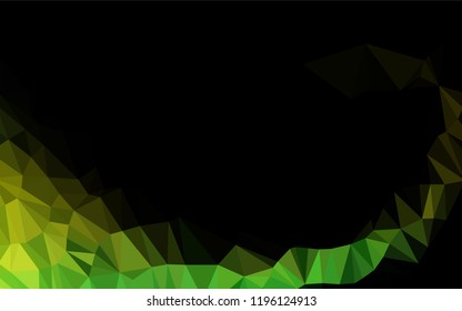 Light Green, Yellow vector abstract mosaic background. Shining illustration, which consist of triangles. The completely new template can be used for your brand book.