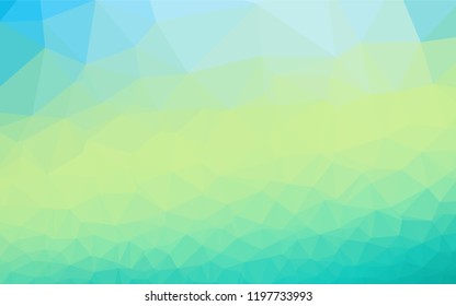 Light Green, Yellow vector abstract mosaic backdrop. Modern geometrical abstract illustration with gradient. A completely new design for your business.