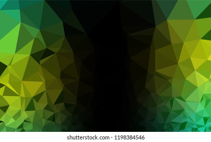 Light Green, Yellow vector abstract polygonal cover. Modern geometrical abstract illustration with gradient. The elegant pattern can be used as part of a brand book.