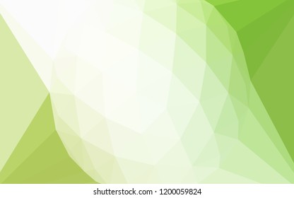 Light Green, Yellow vector abstract polygonal template with a gem in a centre. Elegant polygonal illustration with gradient. Completely new template for your banner.