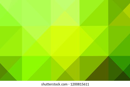 Light Green, Yellow vector abstract polygonal pattern. Creative geometric illustration in Origami style with gradient. A completely new design for your business.