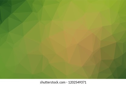 Light Green, Yellow vector abstract polygonal cover. Glitter abstract illustration with an elegant design. The template can be used as a background for cell phones.