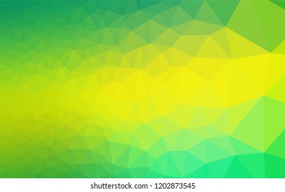 Light Green, Yellow vector abstract polygonal cover. Colorful abstract illustration with gradient. A completely new design for your business.