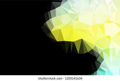 Light Green, Yellow vector abstract mosaic backdrop. Creative illustration in halftone style with gradient. The textured pattern can be used for background.